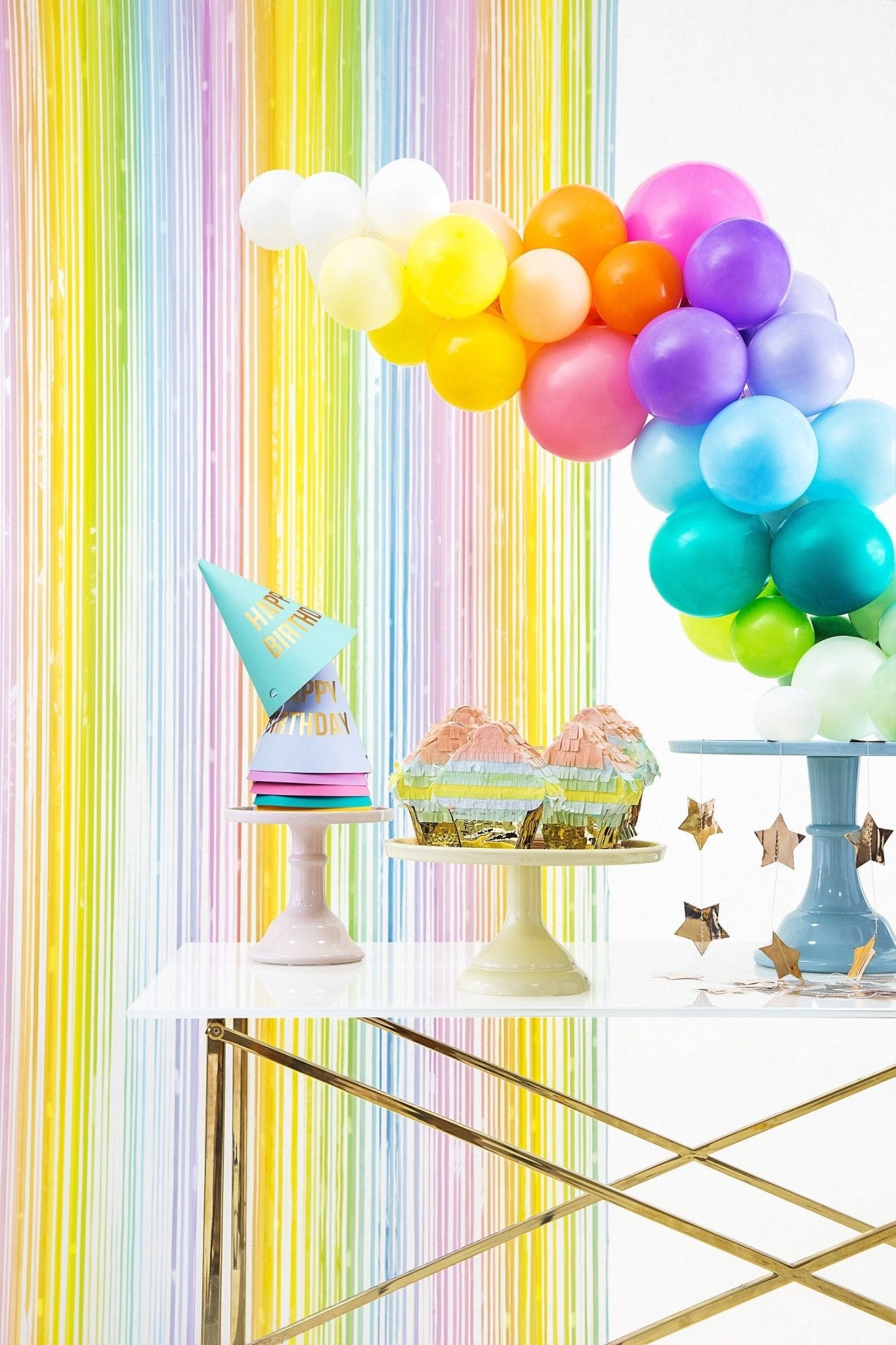 Pastel Rainbow Party Curtain - Stesha Party