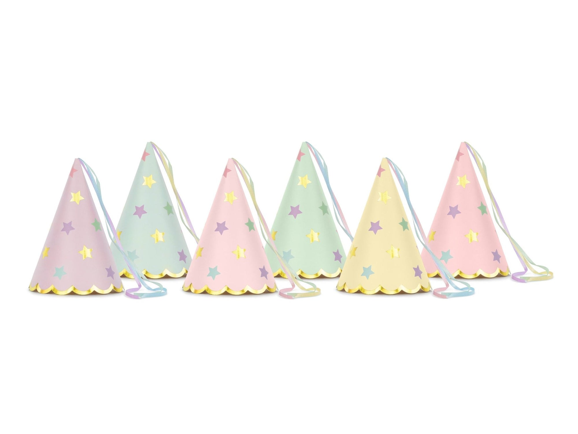 Pastel Rainbow Party Hats - Stesha Party