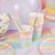 Pastel Rainbow Stripe Straws 16ct - Stesha Party