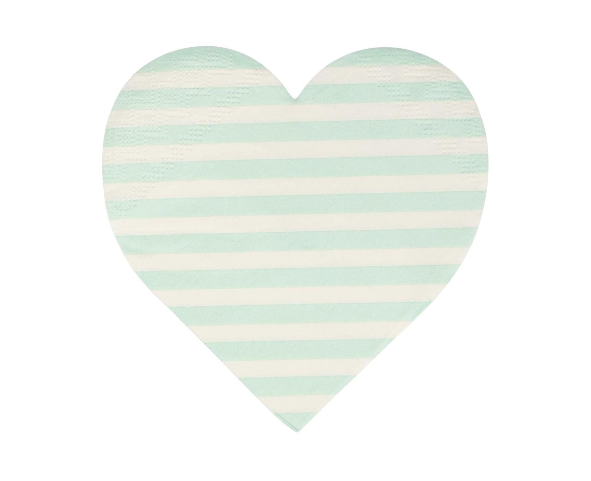 Pastel Striped Heart Napkins - Stesha Party