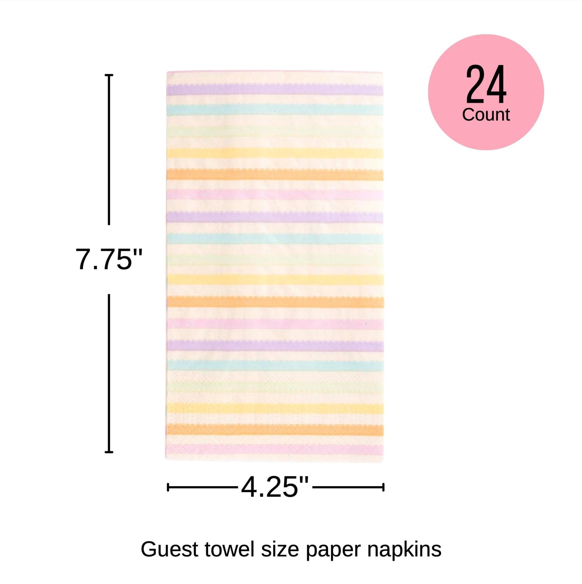 Pastel Striped Napkins - Stesha Party