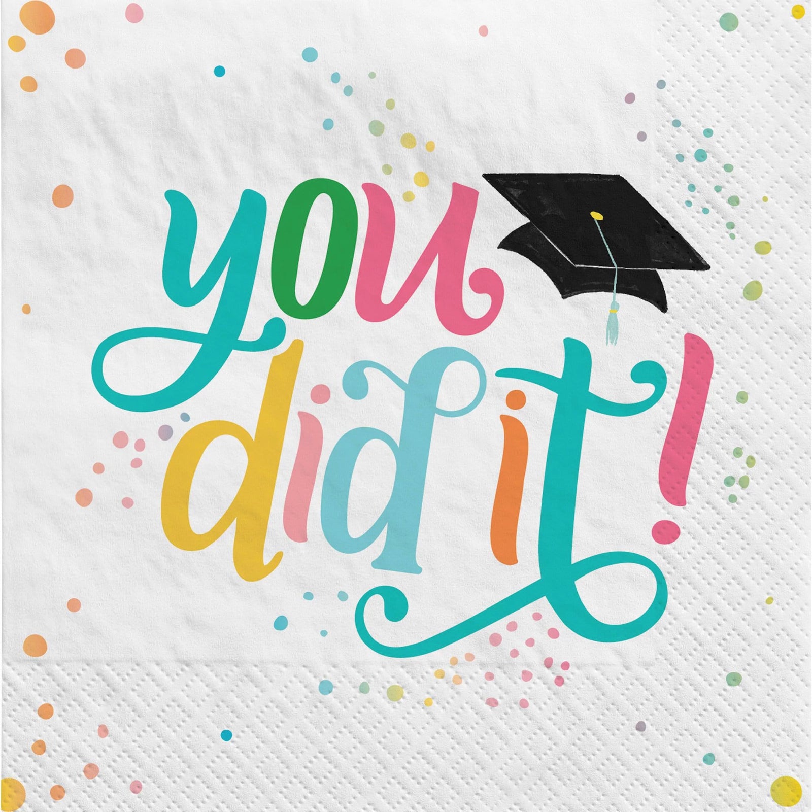 Pastel You Did It Grad Napkins - Stesha Party