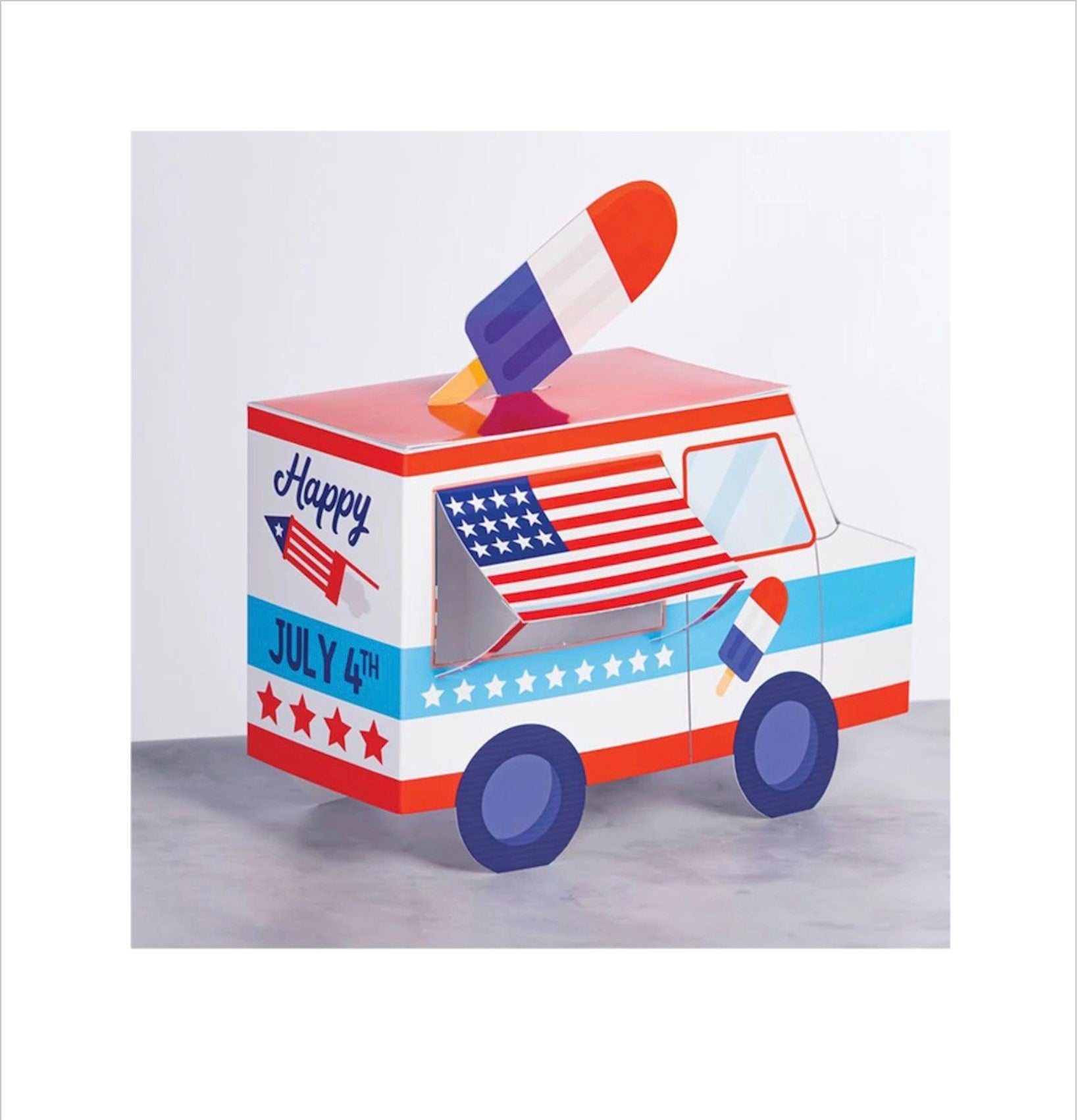 Patriotic Ice Cream Truck Centerpiece - Stesha Party