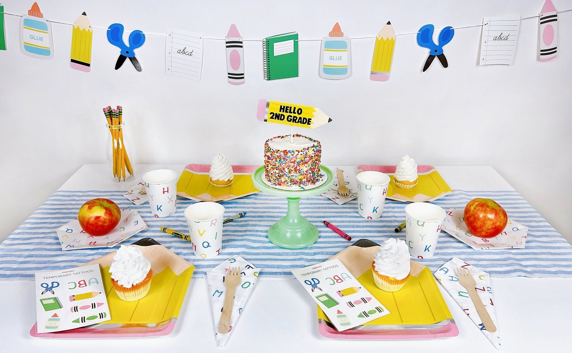 Pencil Shaped Paper Plates - Stesha Party