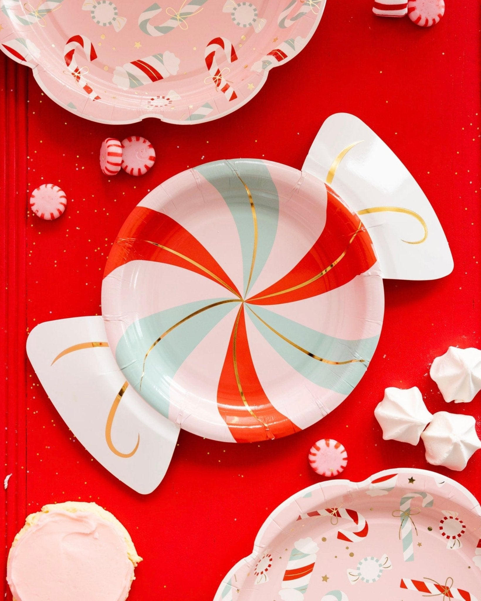 Peppermint Candy Plates - Stesha Party