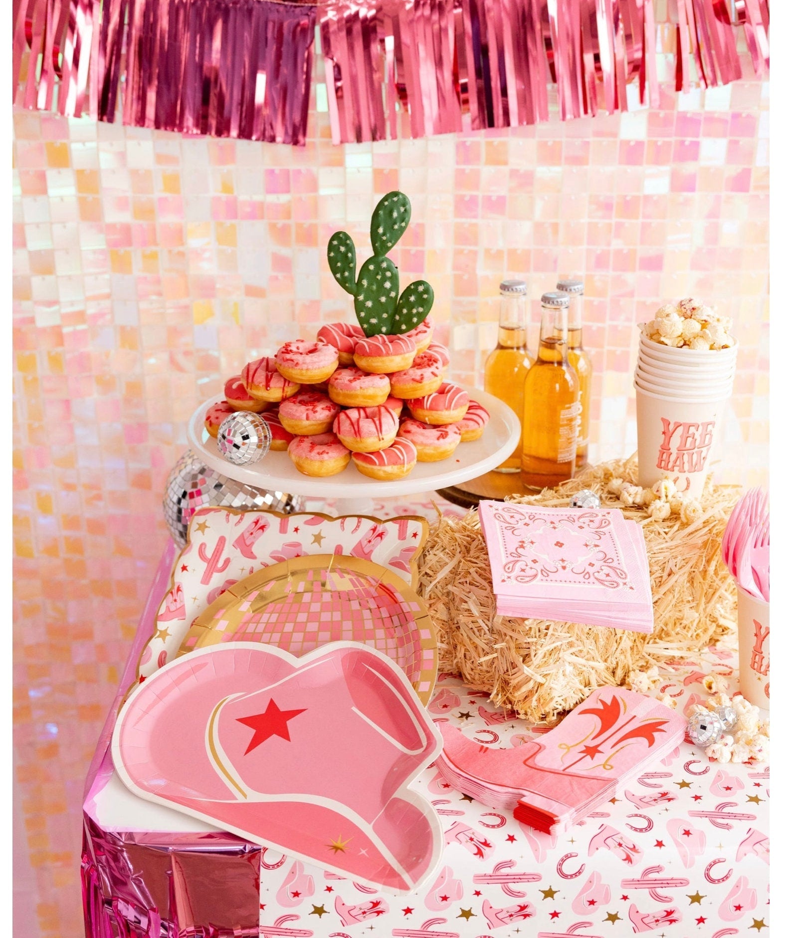 Pink Bandana Cocktail Napkins - Stesha Party