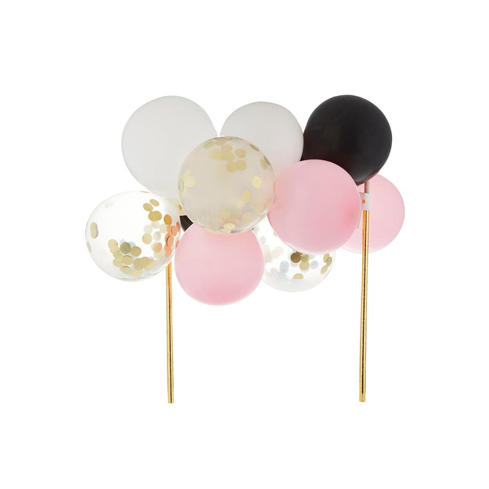 Pink Black & Gold Balloon Cake Topper - Stesha Party