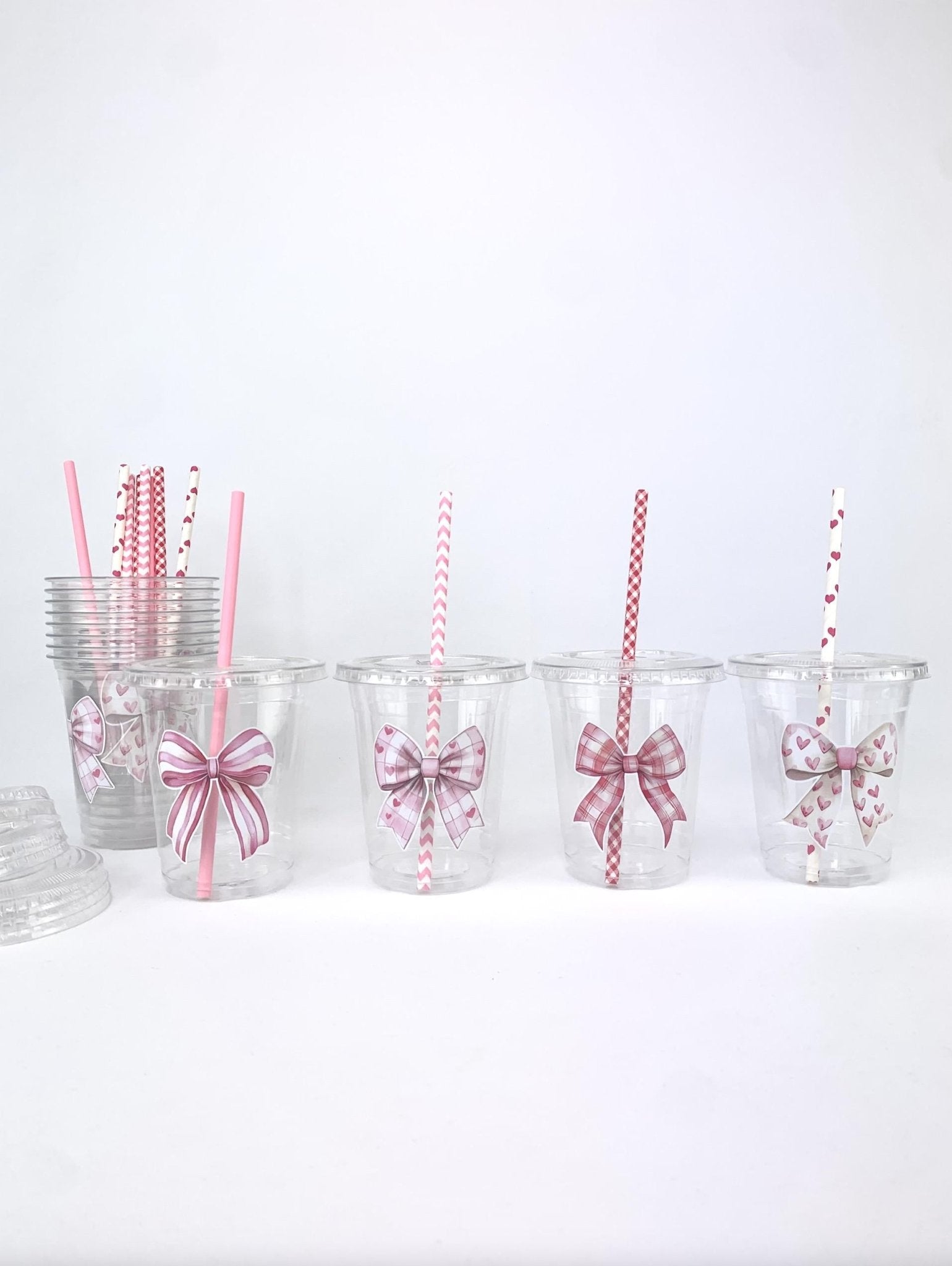 Pink Bows Party Cups - Stesha Party