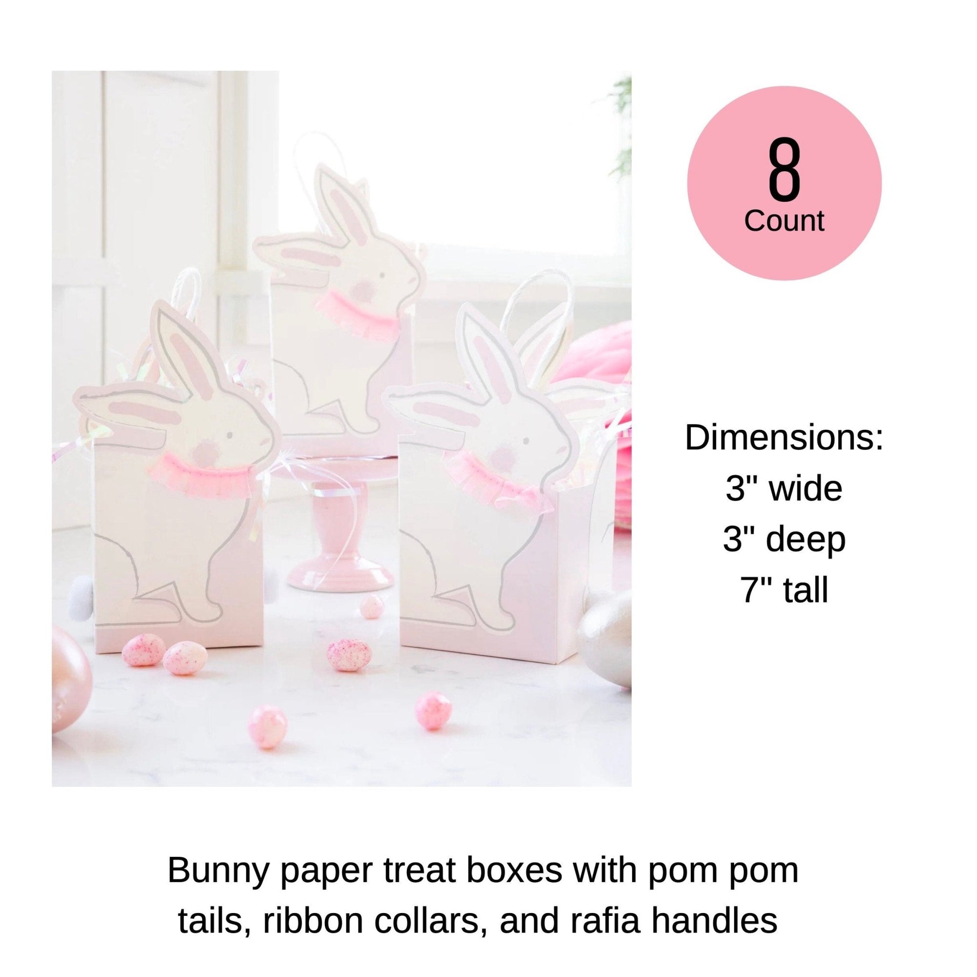 Pink Bunny Favor Boxes 8ct - Stesha Party