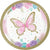 Pink Butterfly Cake Plates 8ct - Stesha Party