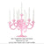 Pink Candelabra Cake Topper - Stesha Party