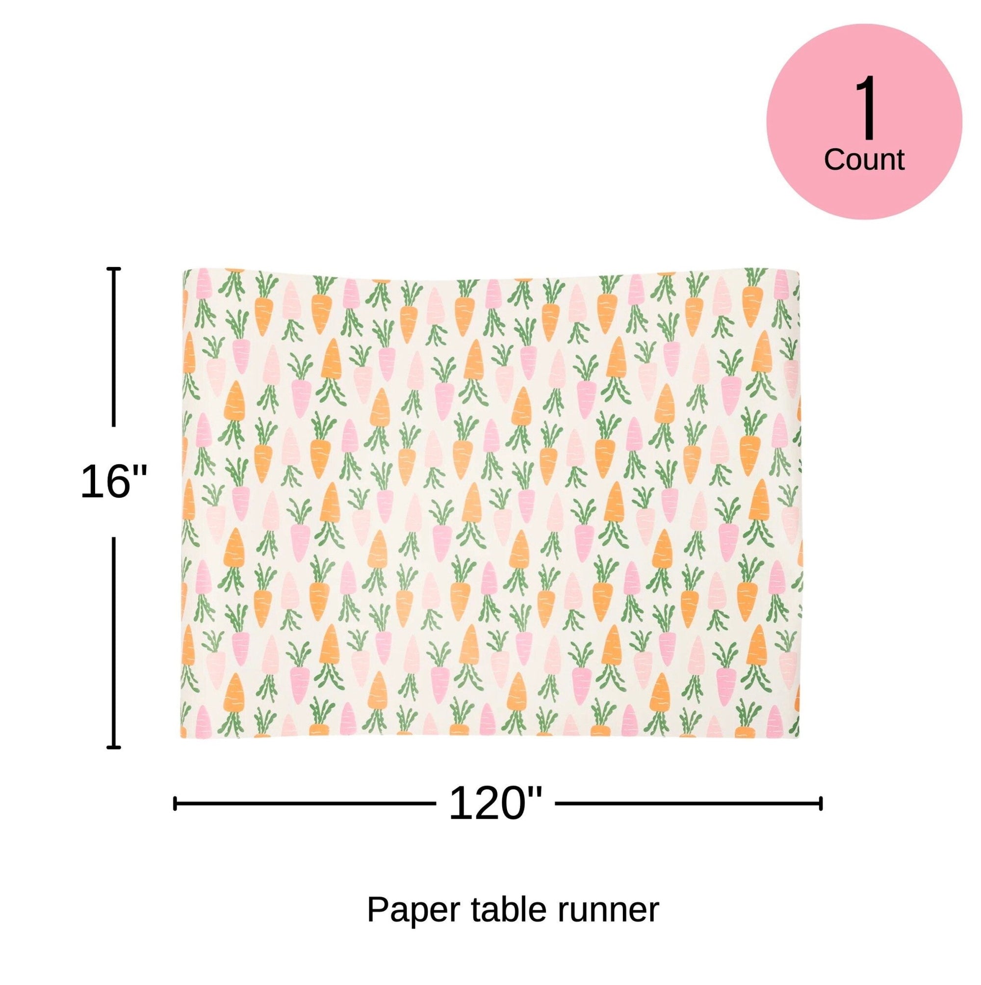 Pink Carrot Paper Table Runner - Stesha Party