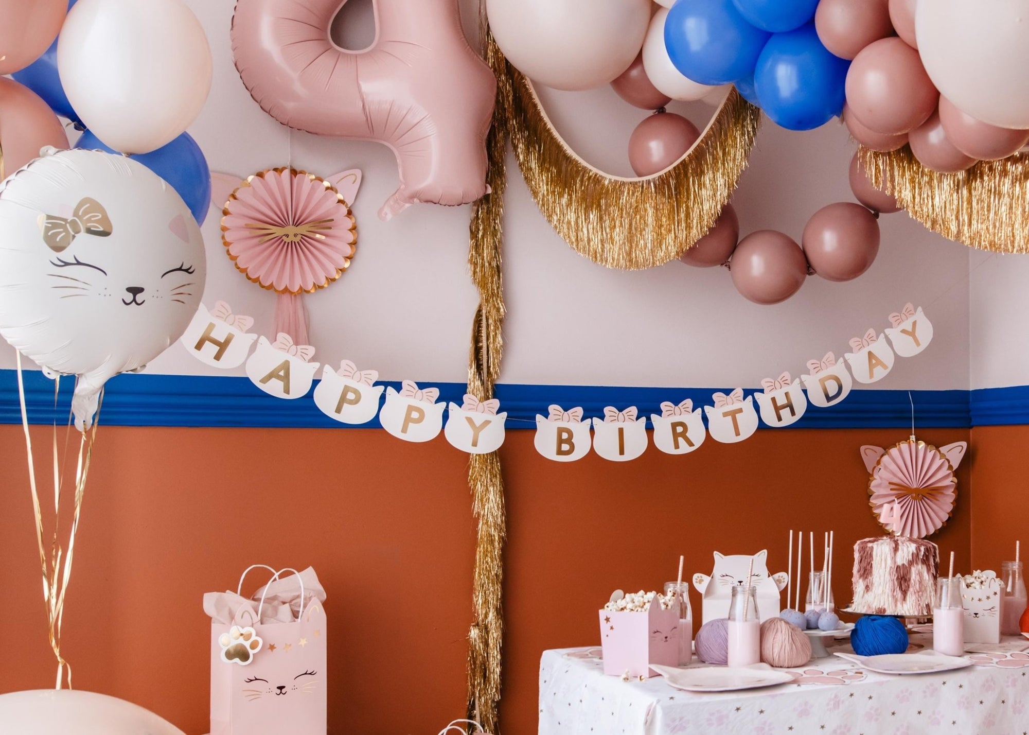 Pink Cat Gift Bag 1ct - Stesha Party