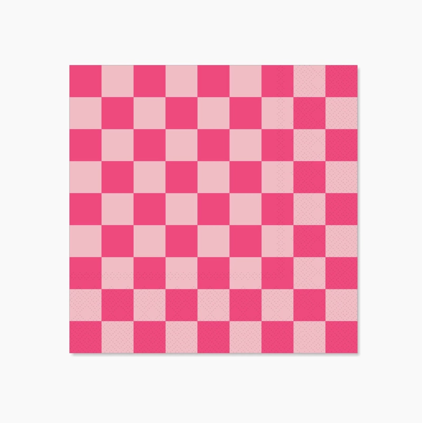 Pink Checkered Party Napkins - Stesha Party