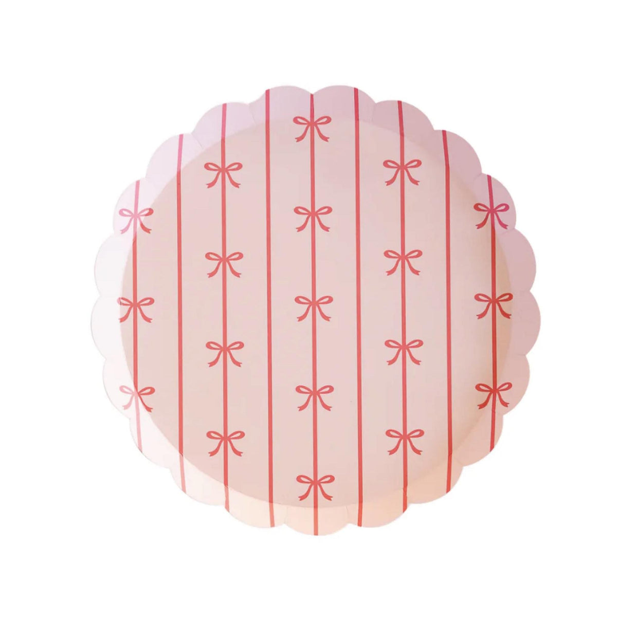 Pink Coquette Bow Party Plates - Stesha Party