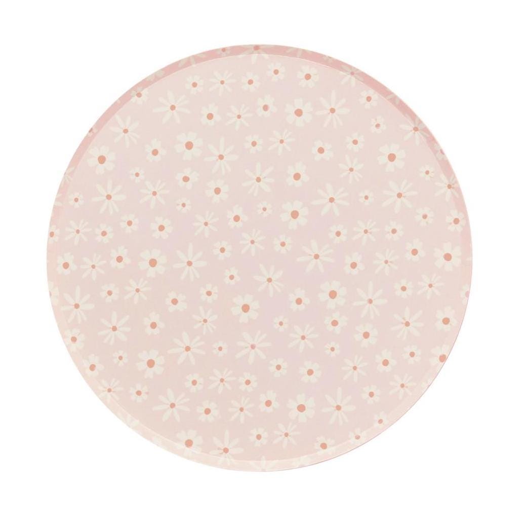 Pink Daisy Plates 8ct - Stesha Party