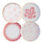 Pink Floral Paper Dessert Plates 8ct - Stesha Party