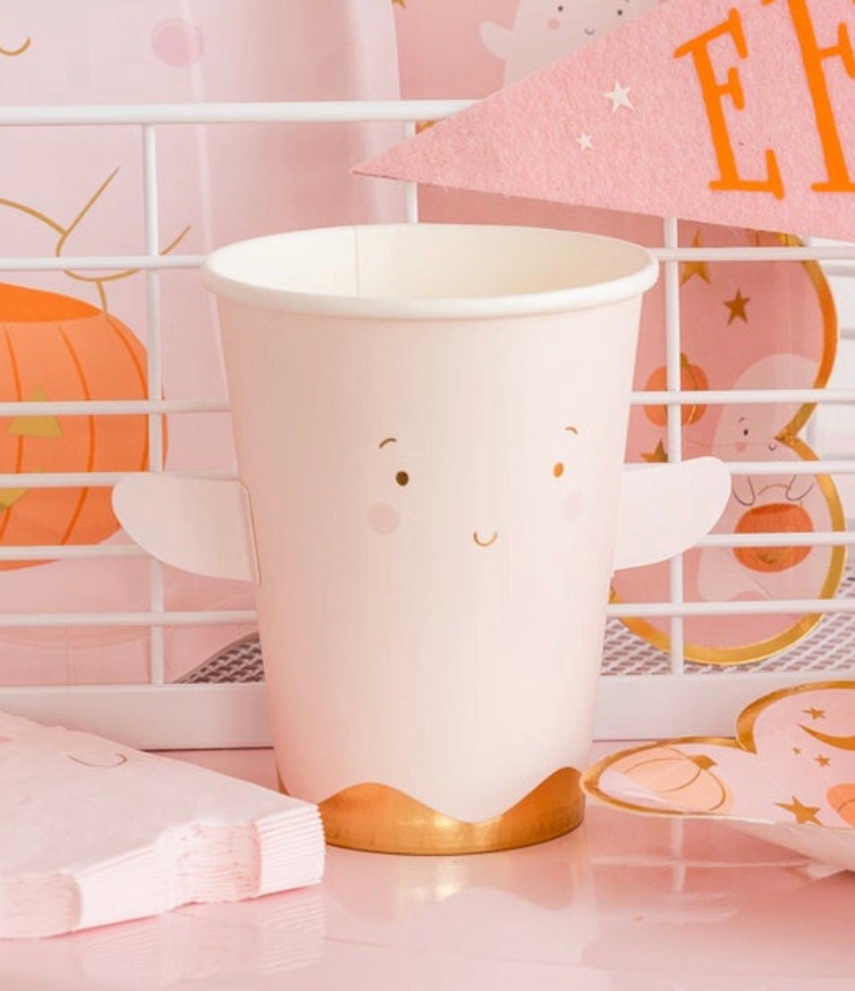 Pink Ghost Party Cups - Stesha Party