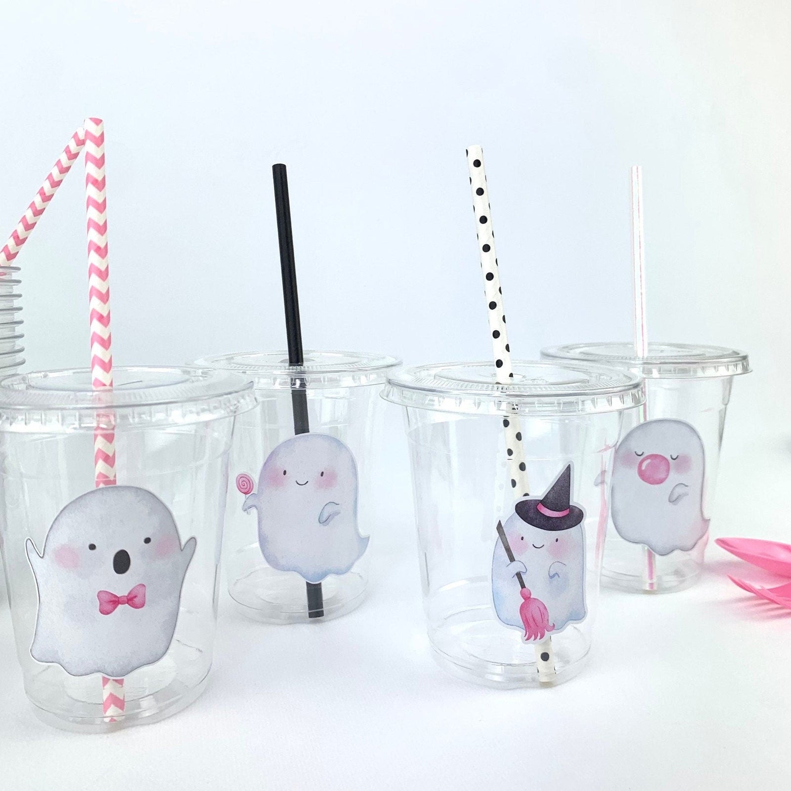 Pink Ghost Party Cups - Stesha Party