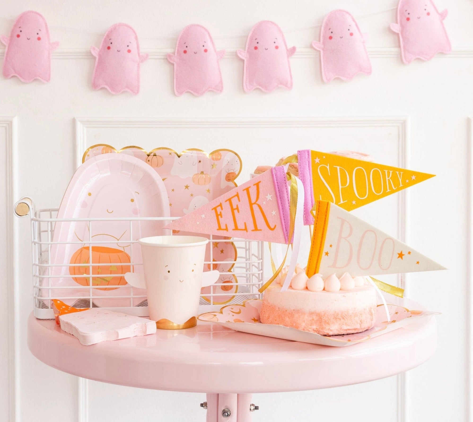 Pink Ghost Party Cups - Stesha Party