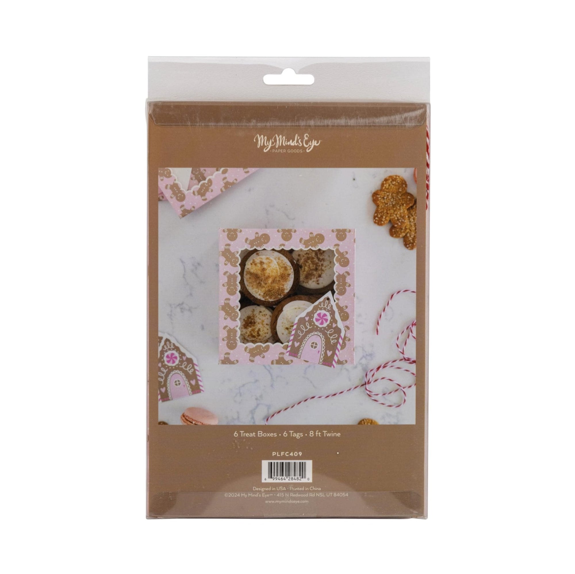 Pink Gingerbread Cookie Boxes 6ct - Stesha Party