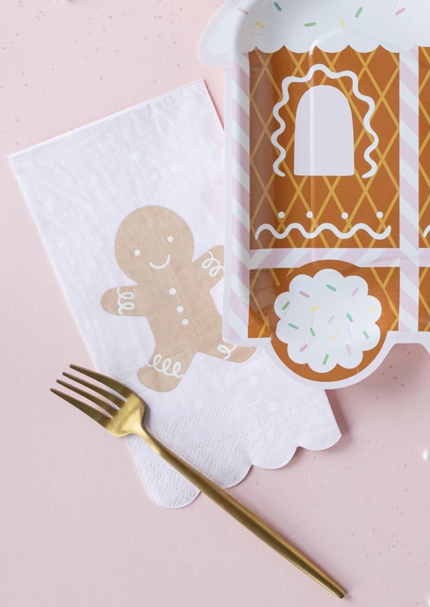 Pink Gingerbread Napkins - Stesha Party