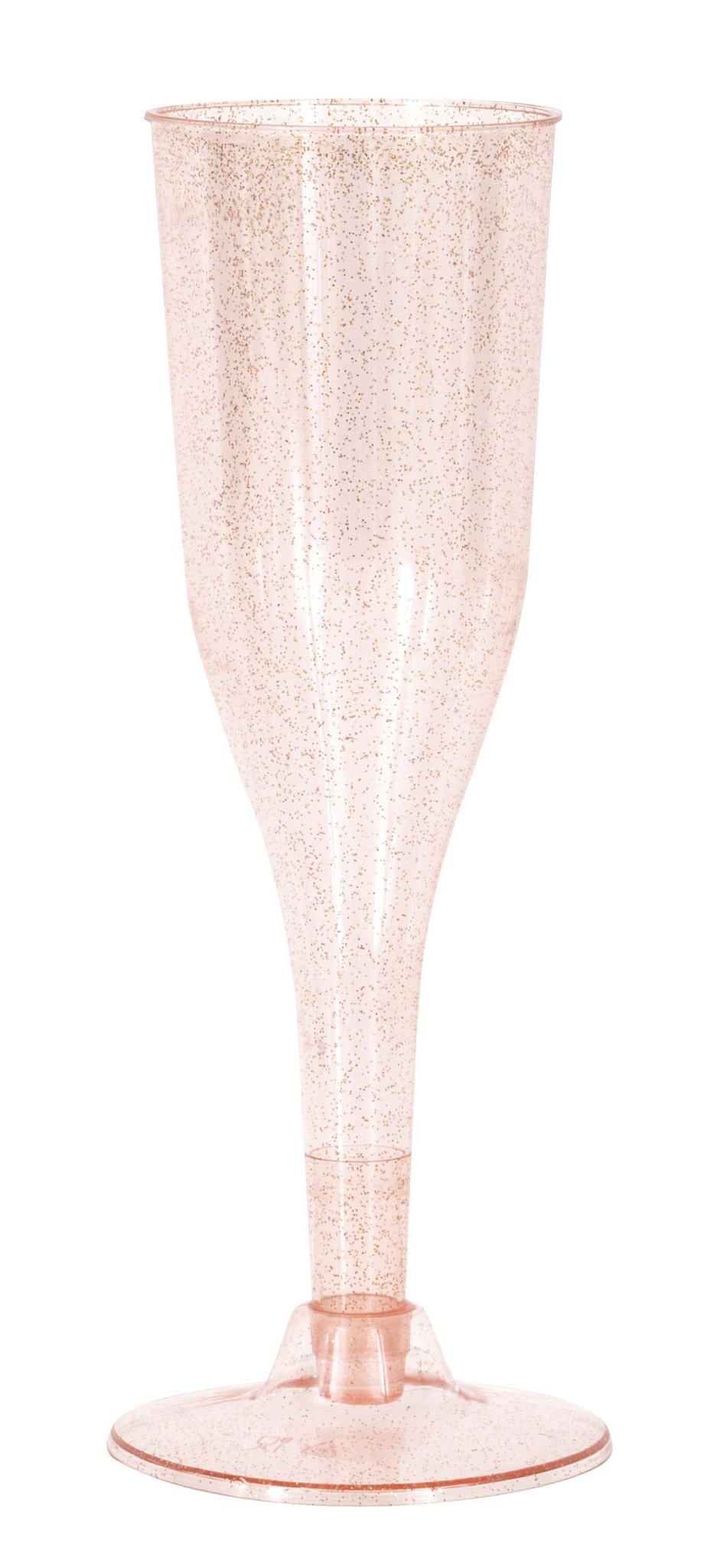 Pink Glitter Plastic Champagne Flutes (4ct) - Stesha Party