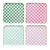 Pink & Green Square Checkered Paper Plates 8ct - Stesha Party