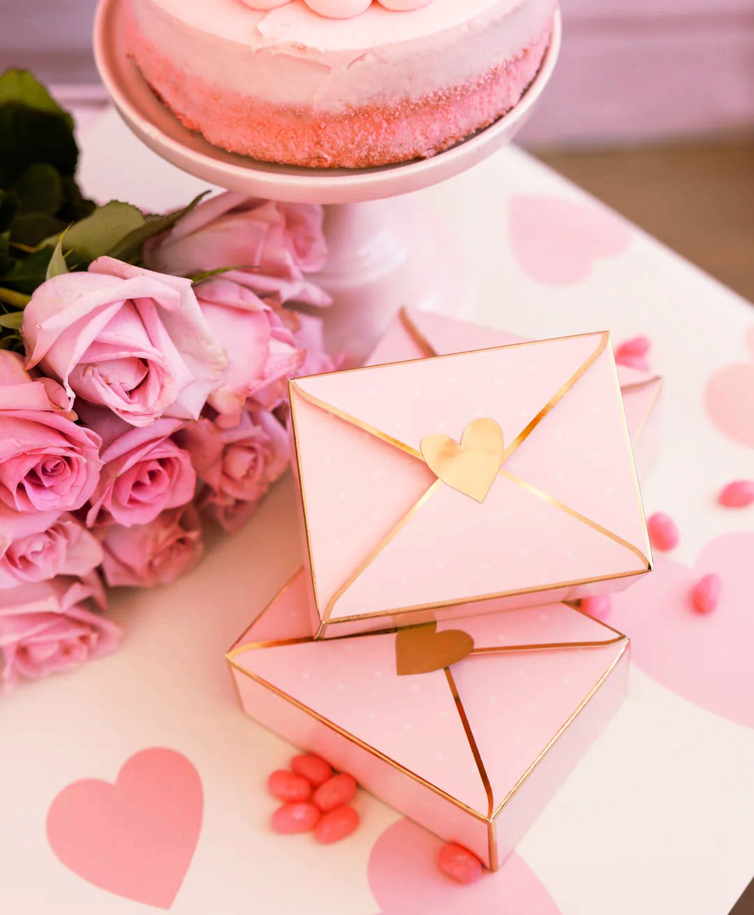 Pink Love Letter Treat Boxes - Stesha Party