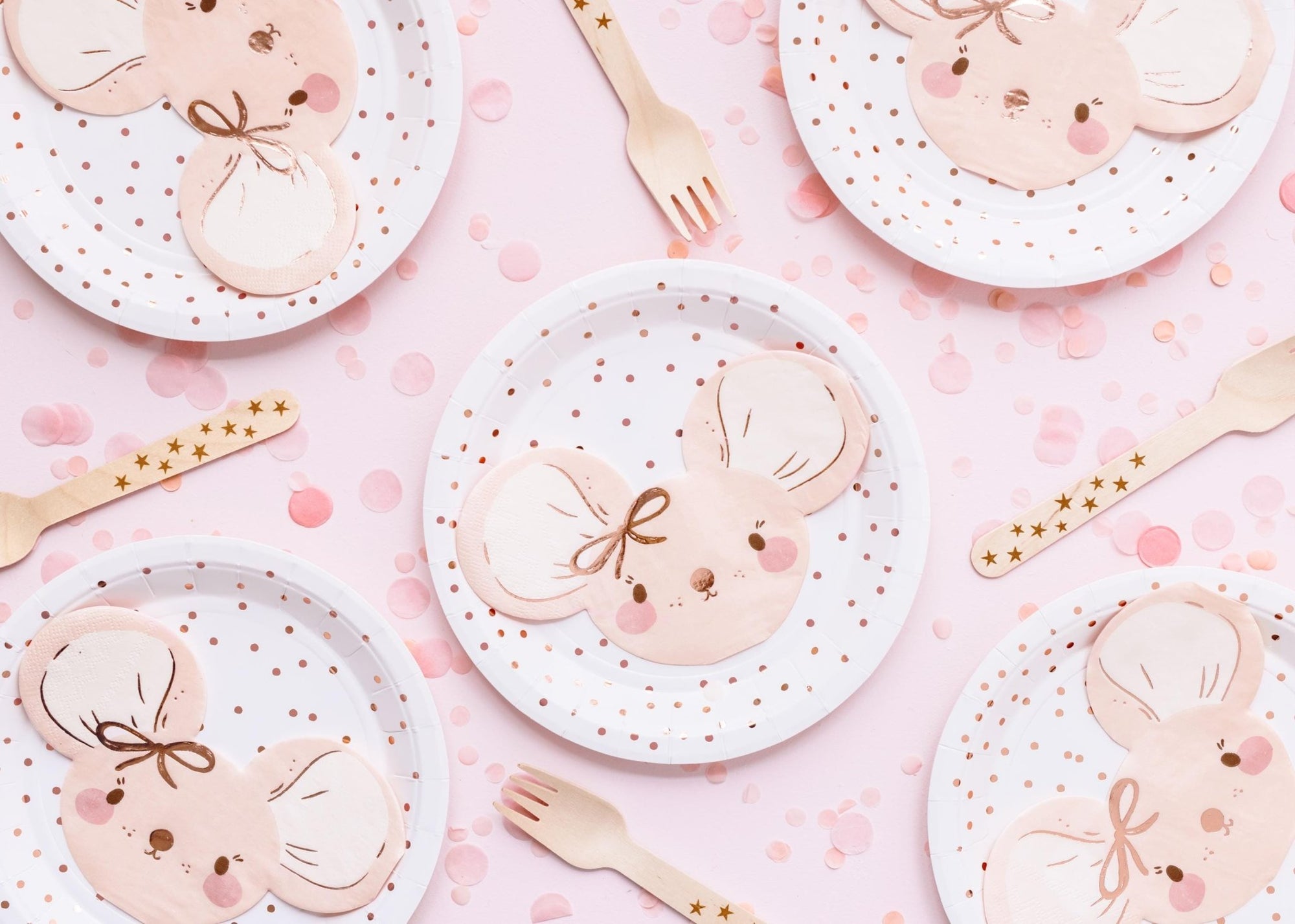 Pink Mouse Napkins 20ct - Stesha Party