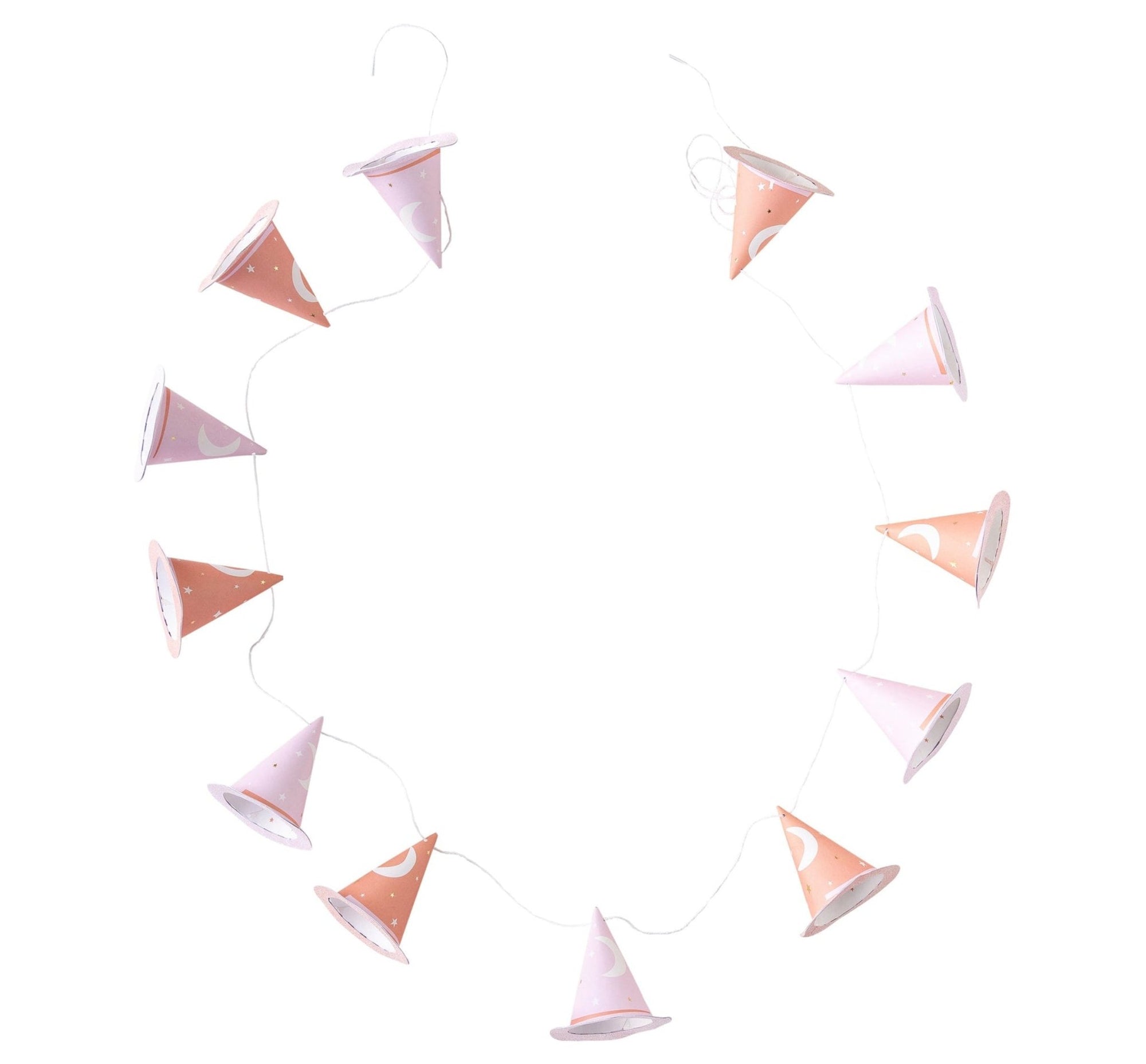 Pink & Orange Witch Hat Banner - Stesha Party