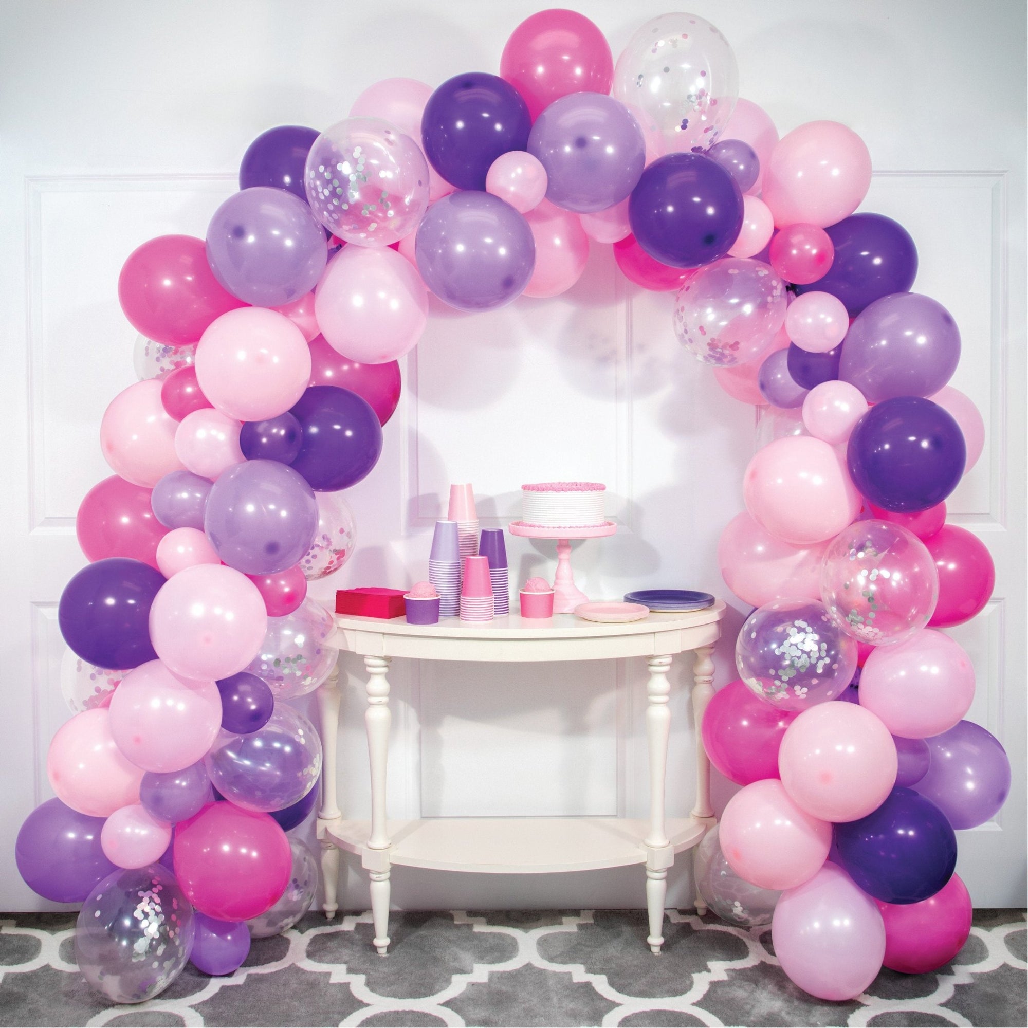 Pink & Purple Balloon Arch Kit - Stesha Party