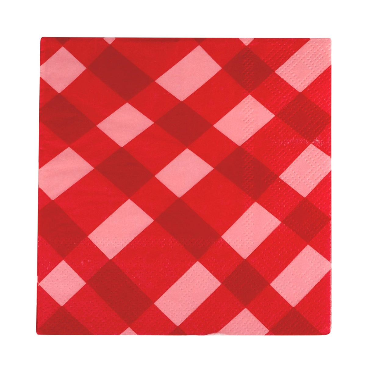 Pink &amp; Red Plaid Napkins - Stesha Party