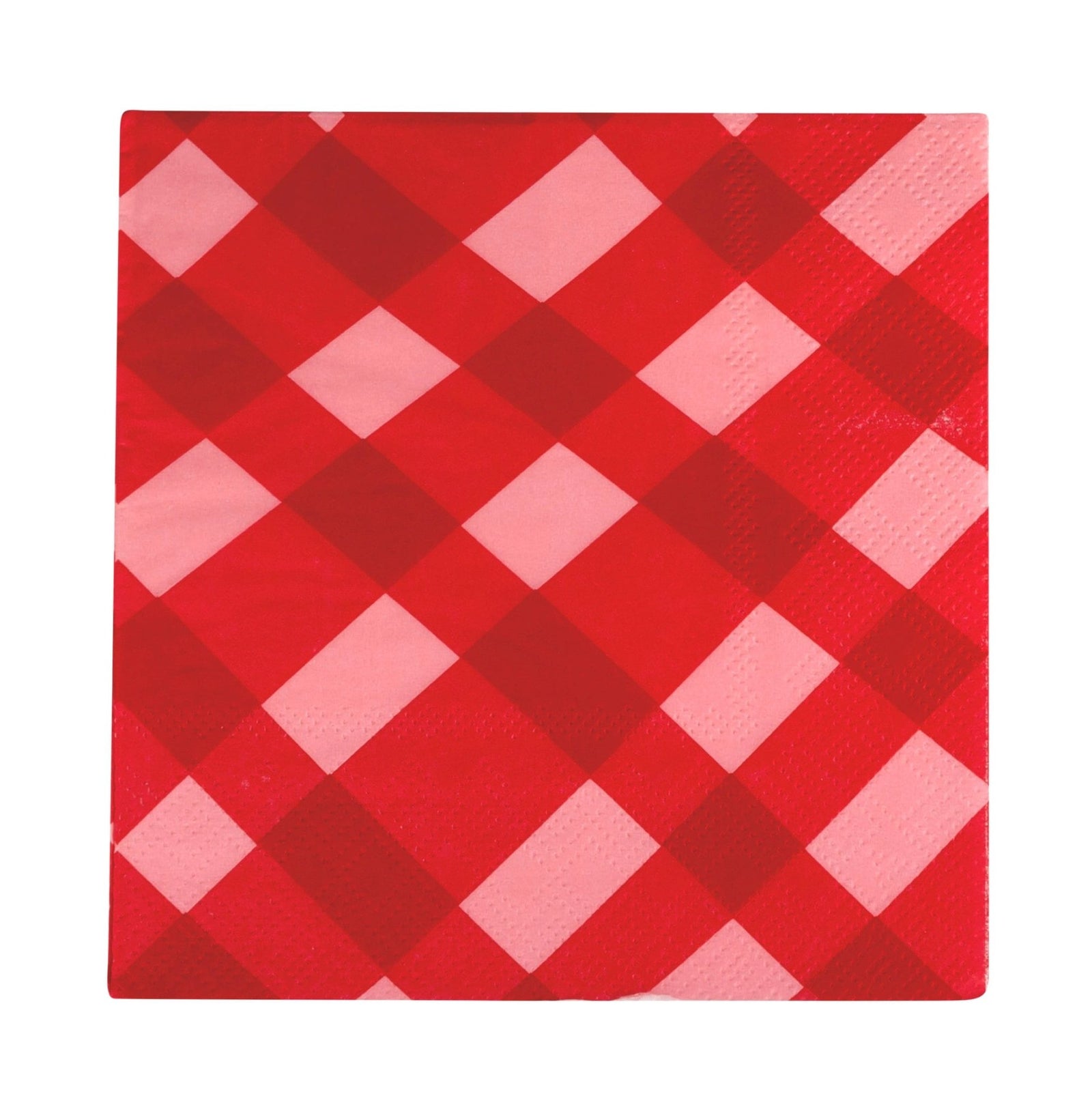 Pink & Red Plaid Napkins - Stesha Party