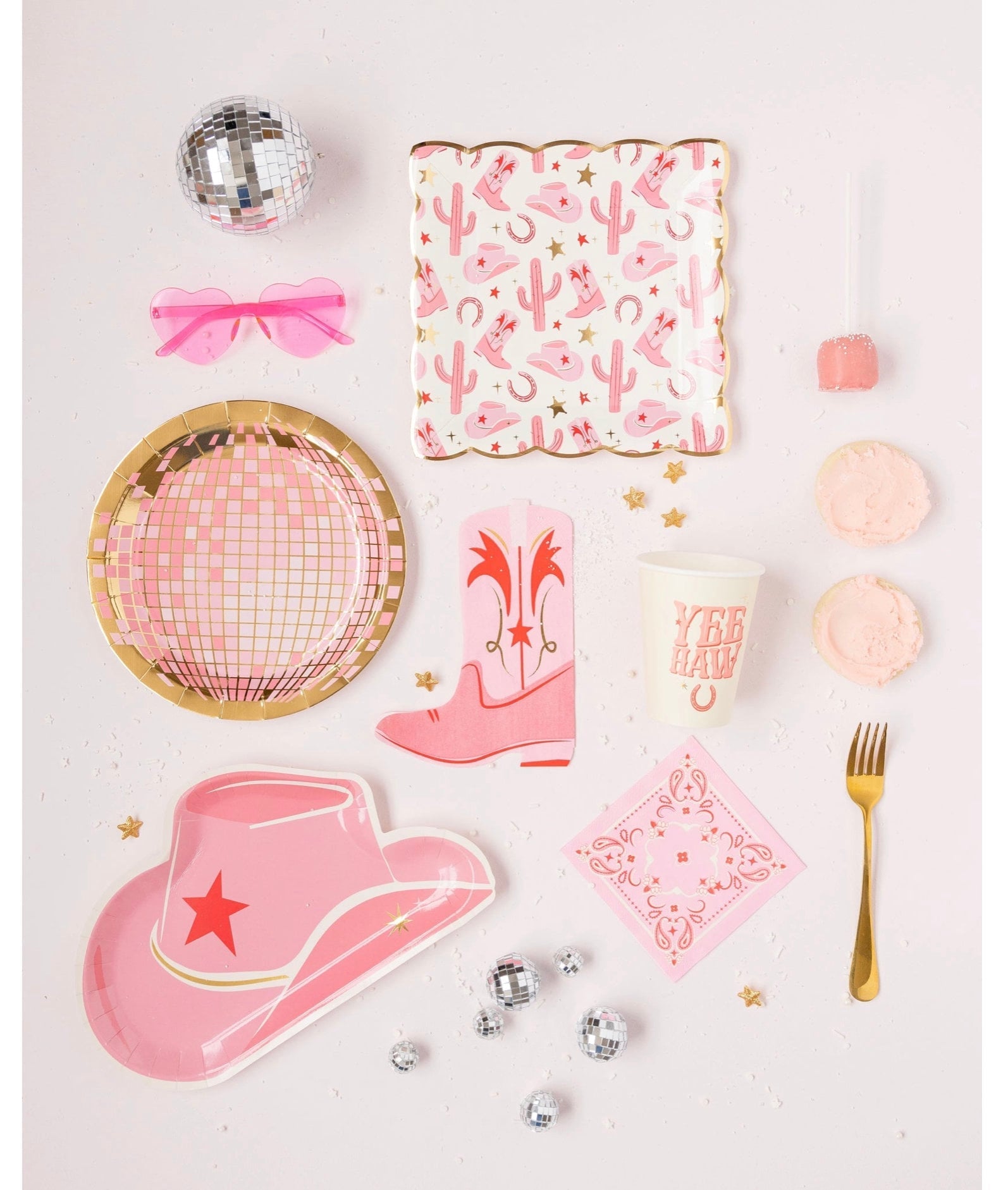 Pink Western Paper Plates - Stesha Party