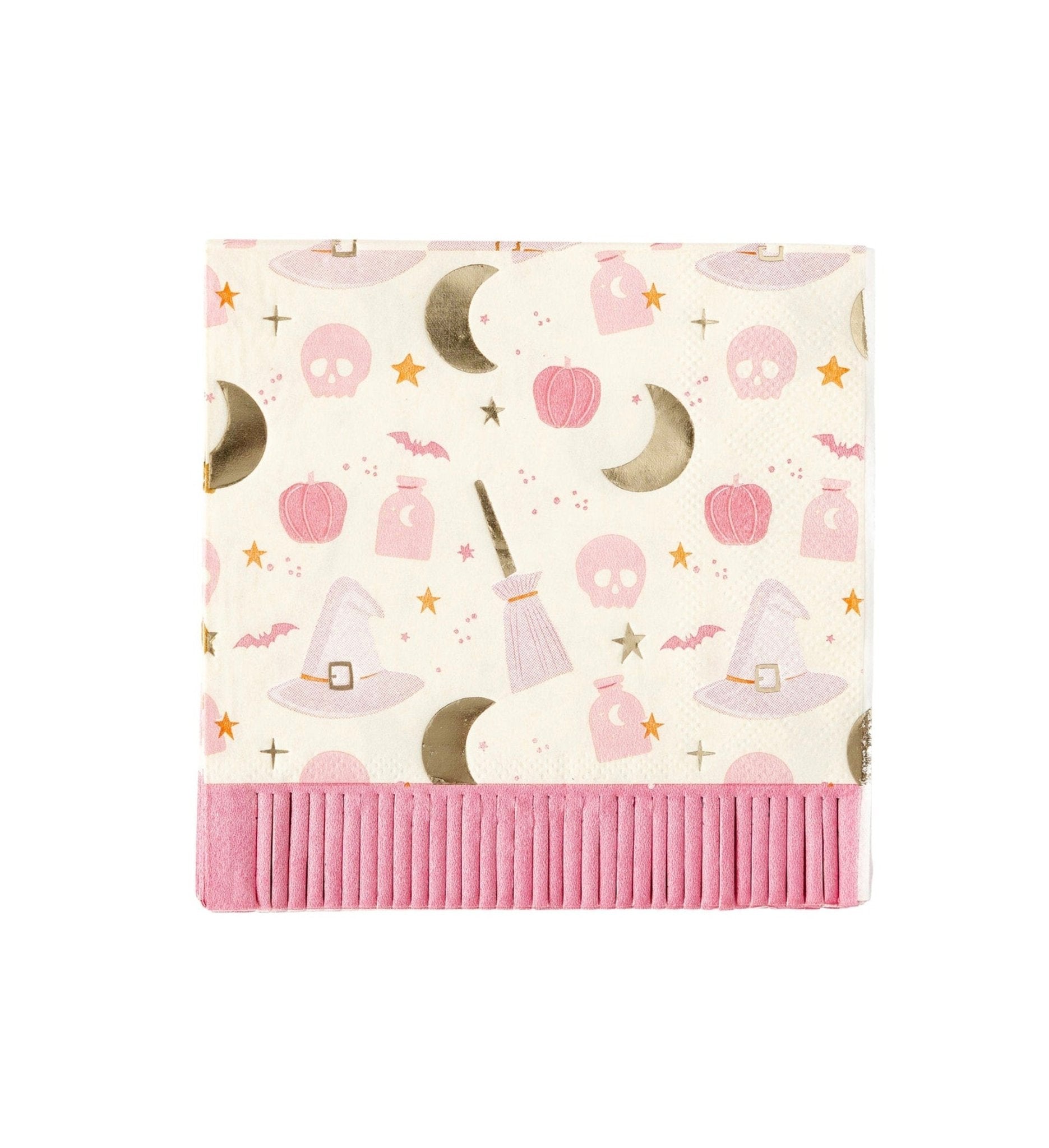 Pink Witch Fringe Napkins - Stesha Party