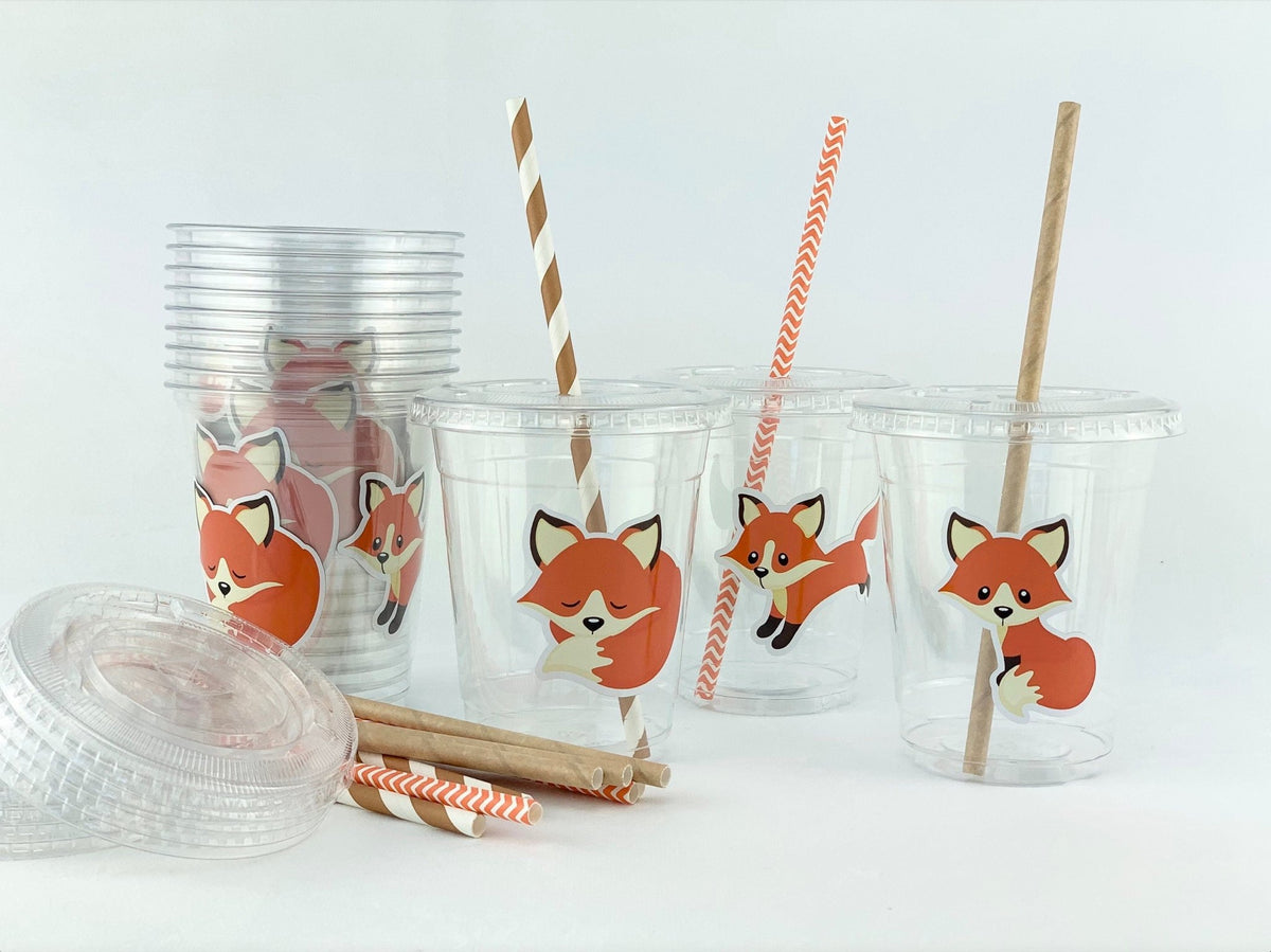 Plastic Fox Cups - Stesha Party