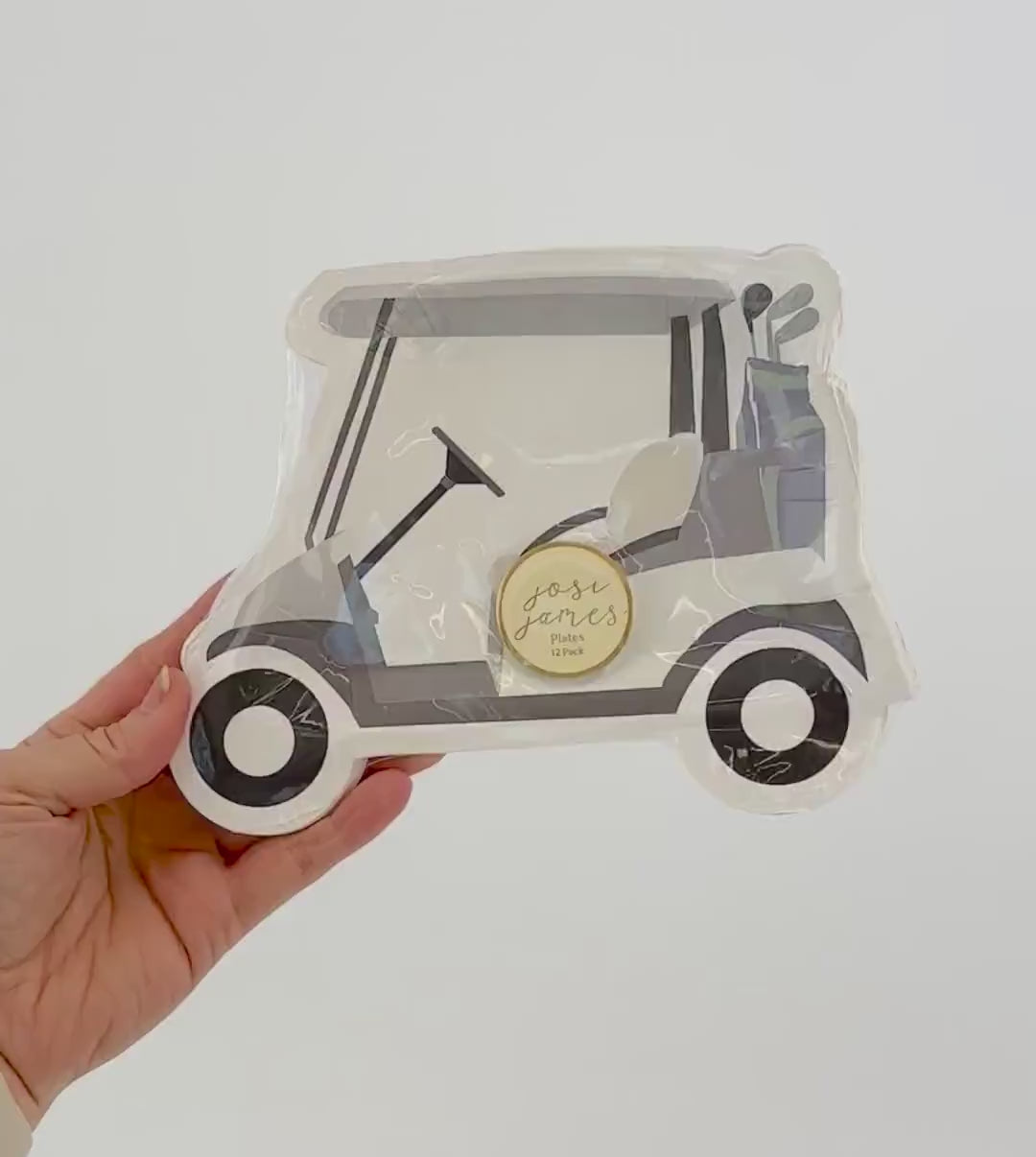 Golf Cart Dessert Plates 12ct - Golf Party Supplies, Golfing Birthday Plates, Hole in One Theme, Country Club Event, Golf Retirement Party