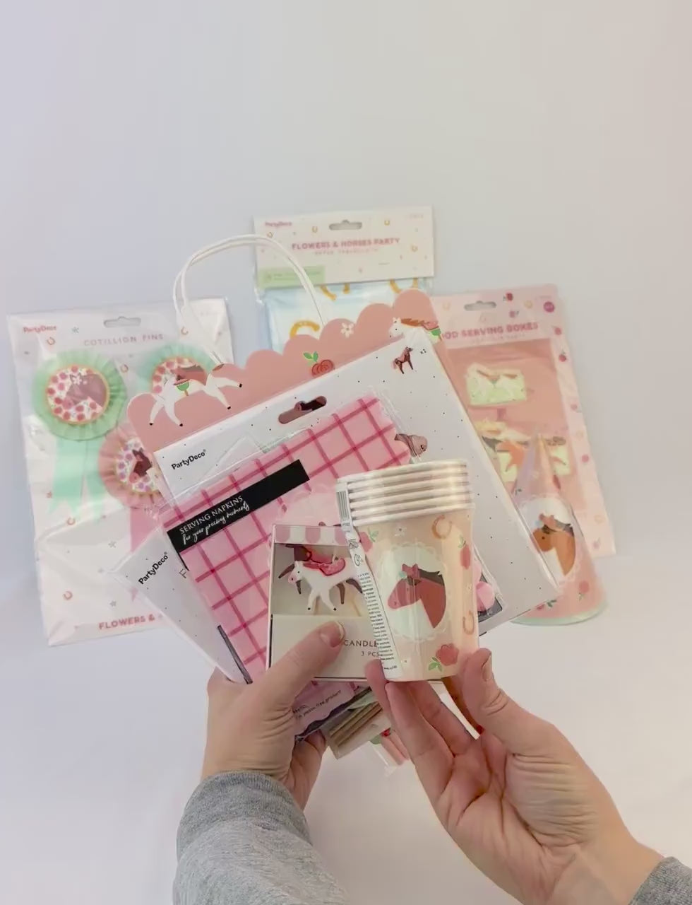 Horse Party Cups 6ct - Pony Party Favor Cups, Horse Birthday Decorations, Giddy Up Party Supplies, Saddle Up Birthday, Horse Baby Shower
