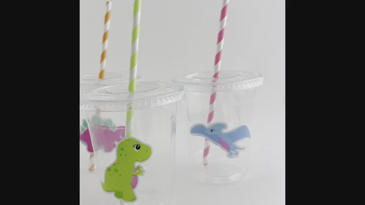 Pink Dinosaur Party Cups - Pink Dinosaur Birthday, Girl Dinosaur Party, Girl Dinosaur Birthday, Dinosaur Favor Cups, Dinosaur Birthday Cups