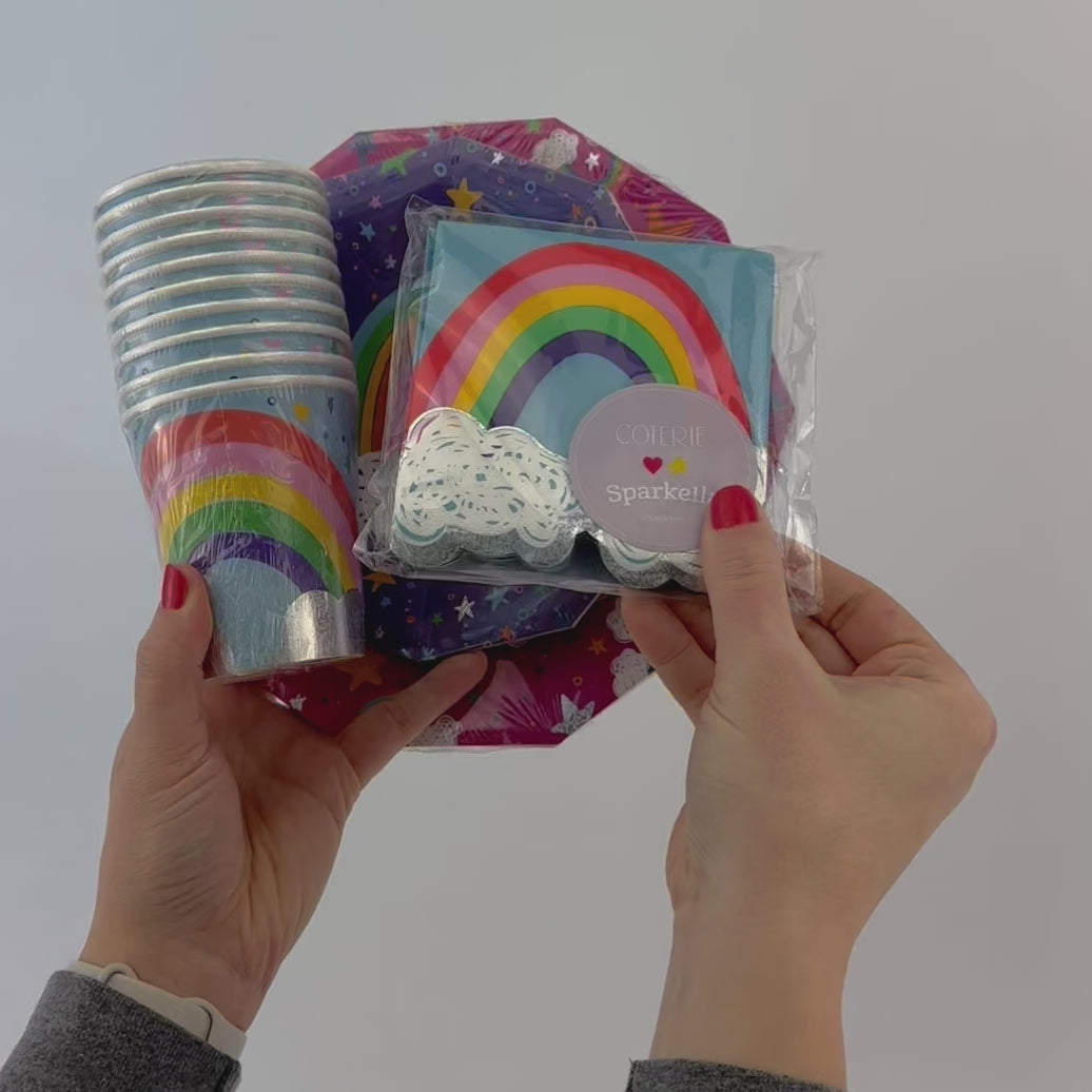 Rainbow Sparkle Party Cups 10ct