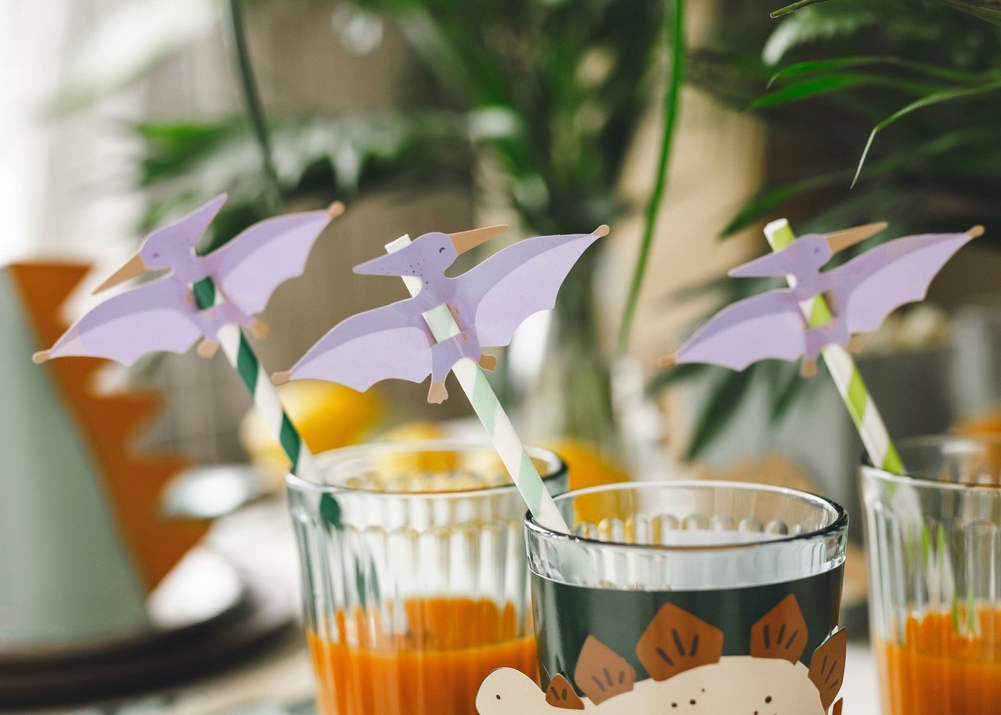 Pterodactyl Dinosaur Straws 6ct - Stesha Party