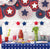 Puffy Red White Blue Stars Fabric Banner - Stesha Party