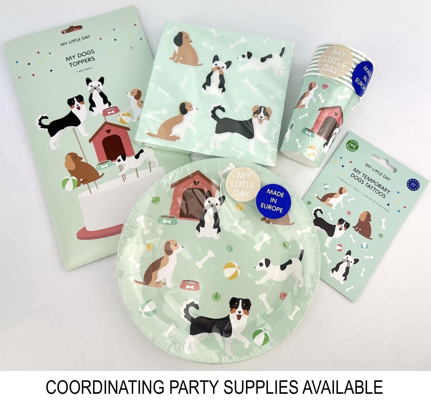 Puppy Play Party Cake Toppers - Stesha Party