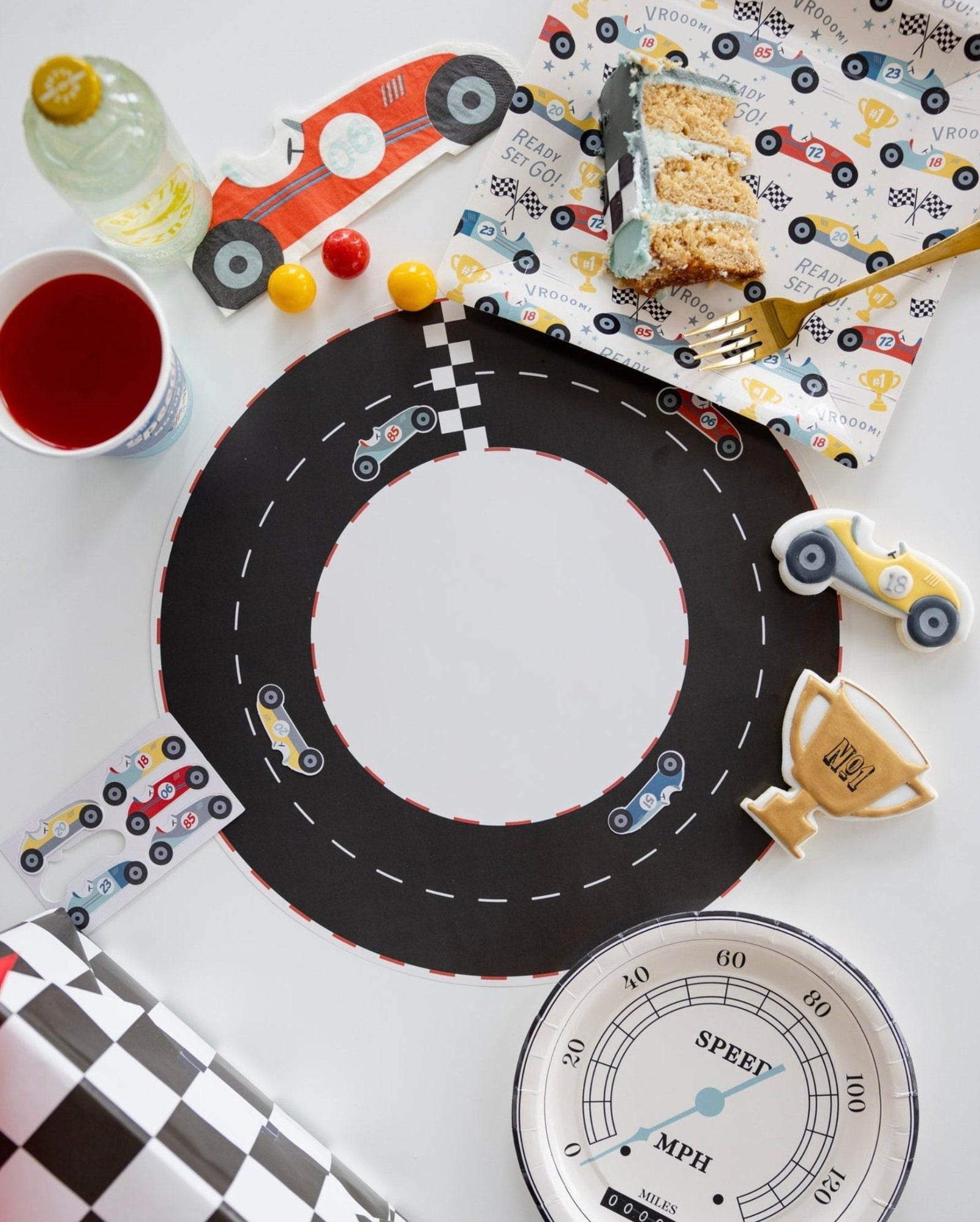 Race Track Activity Party Placemats - Stesha Party