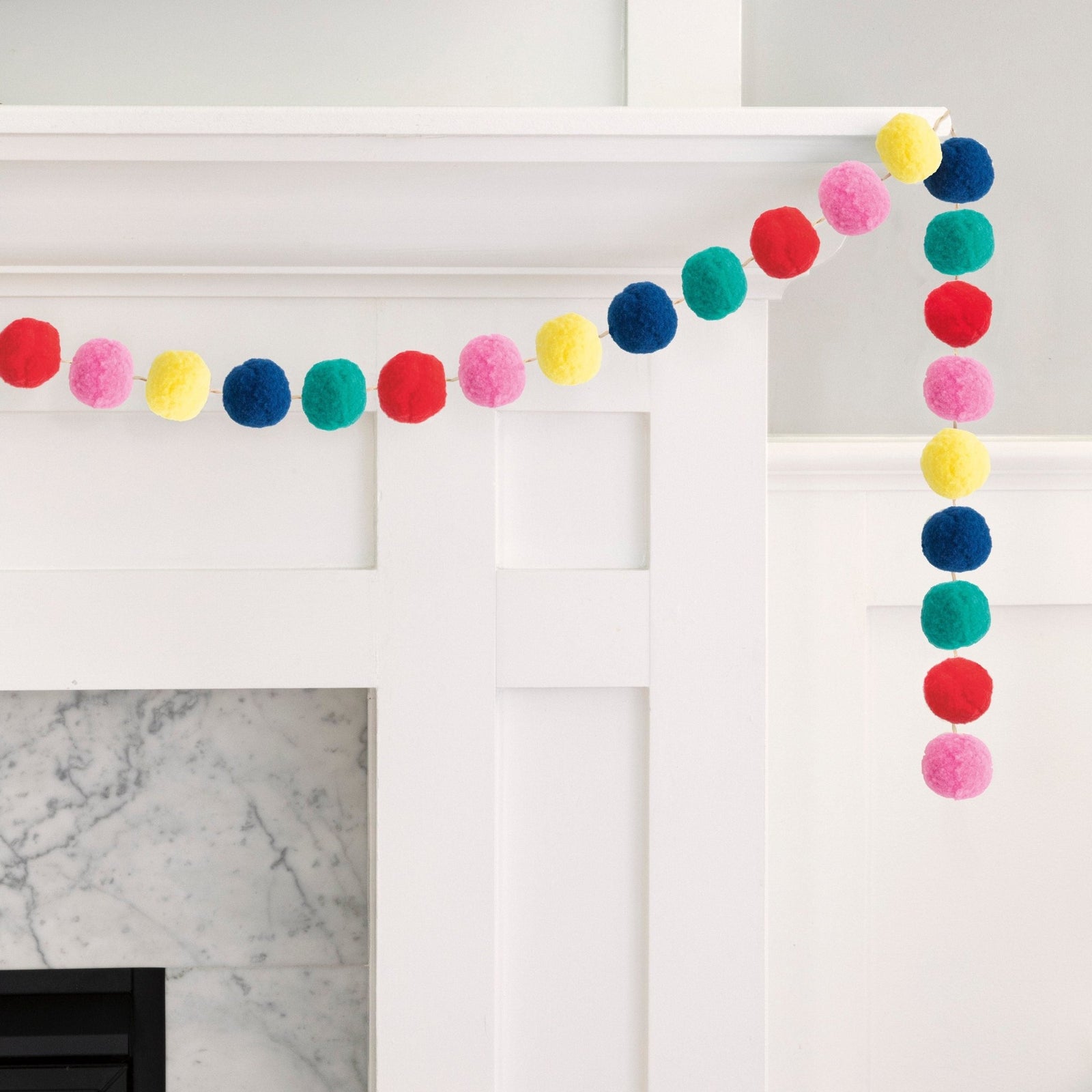 Rainbow Pom Pom Garland - Stesha Party