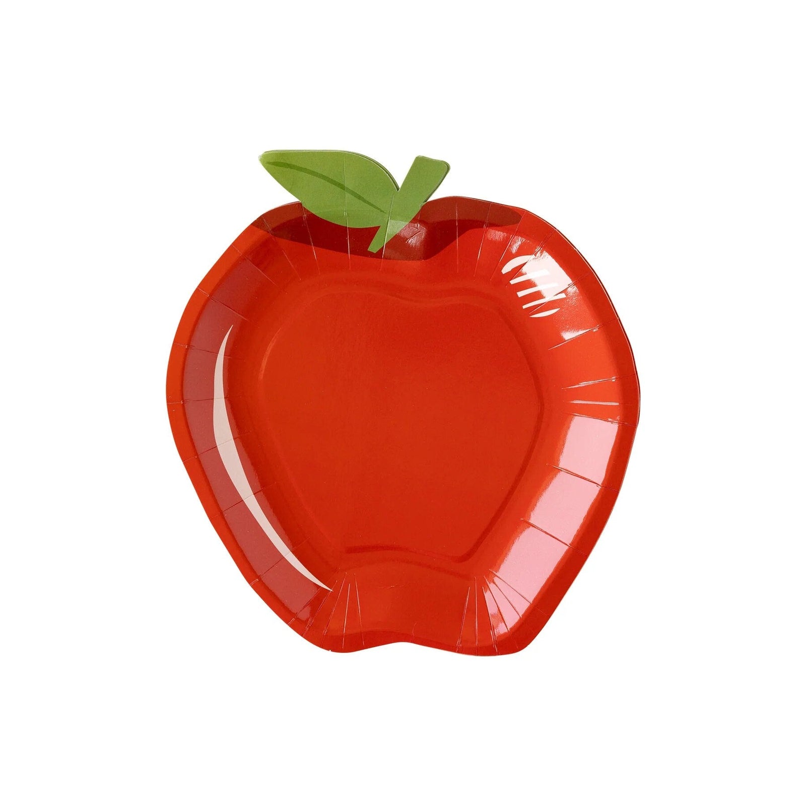 Red Apple Shaped Paper Plates 8ct - Stesha Party