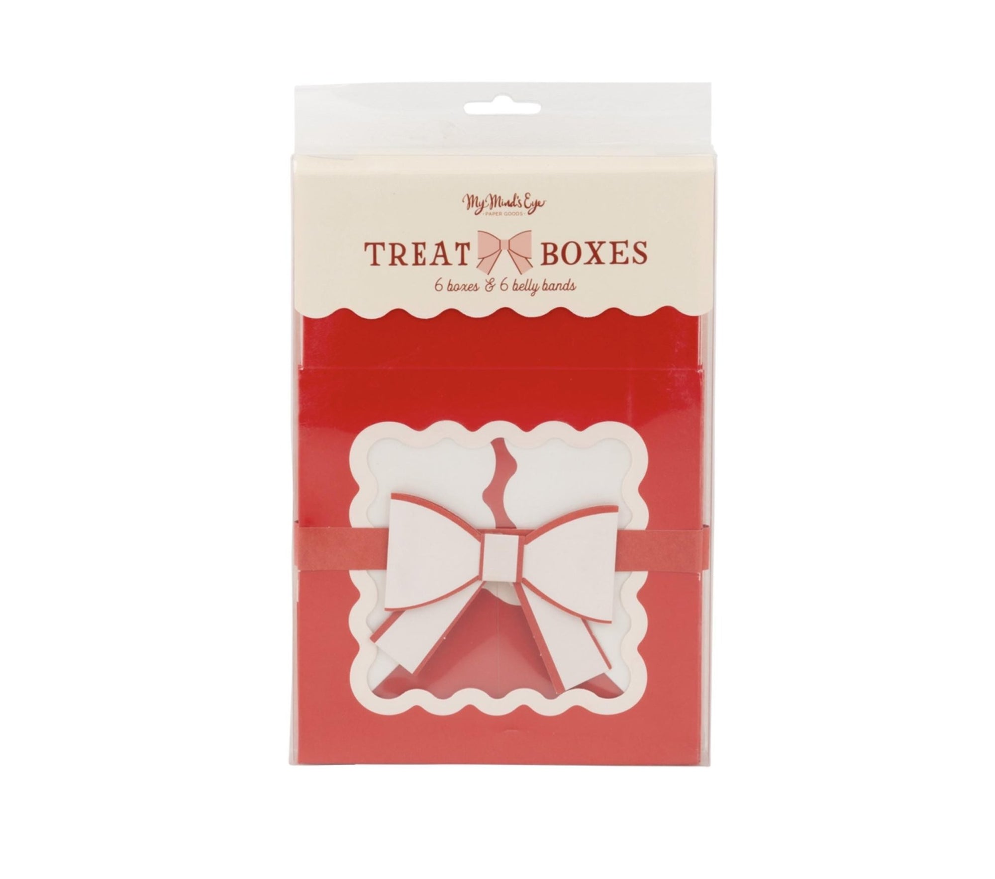 Red Bow Cookie Boxes 6ct - Stesha Party