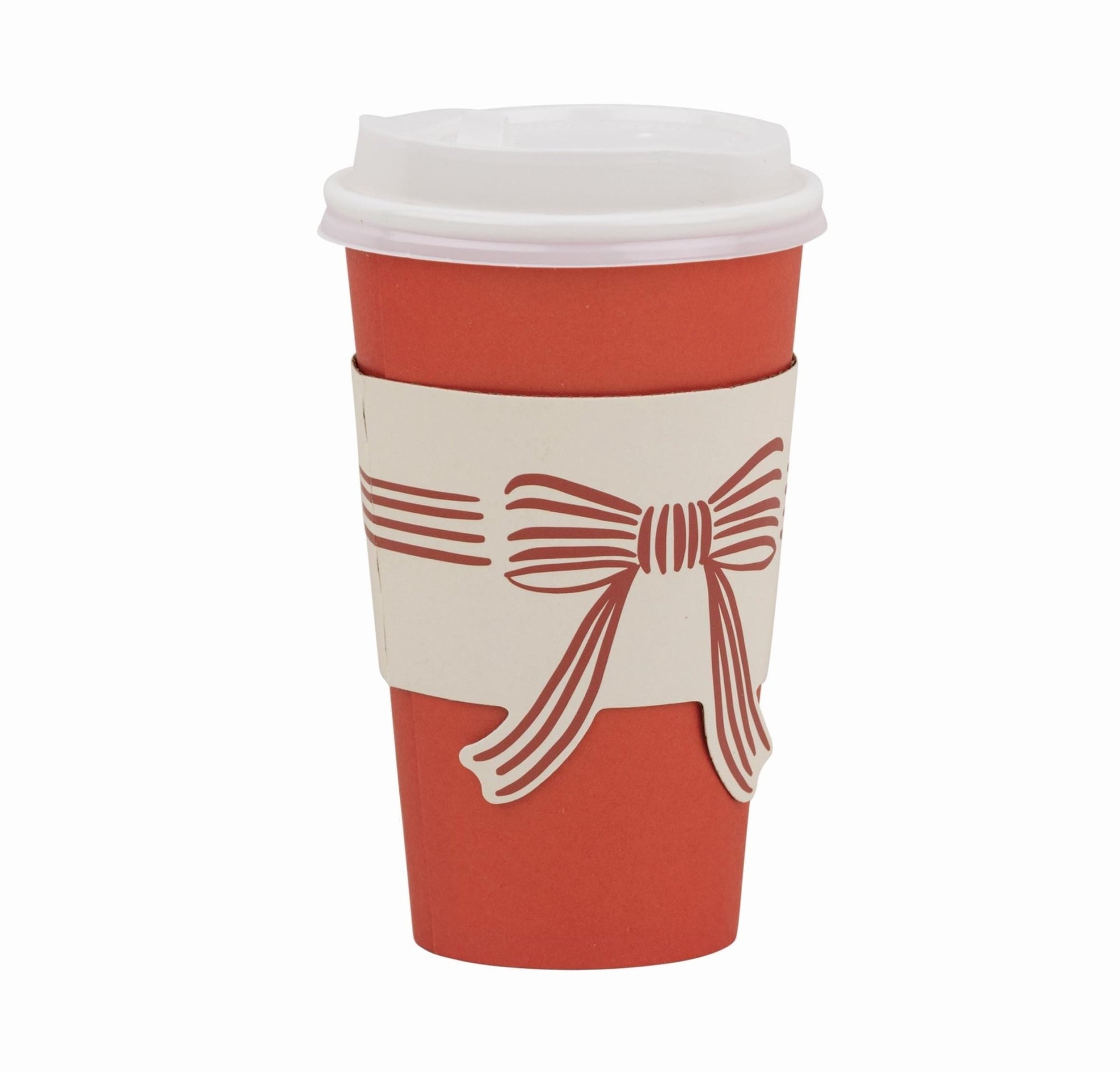 Red Bows Paper Coffee Cups - Stesha Party