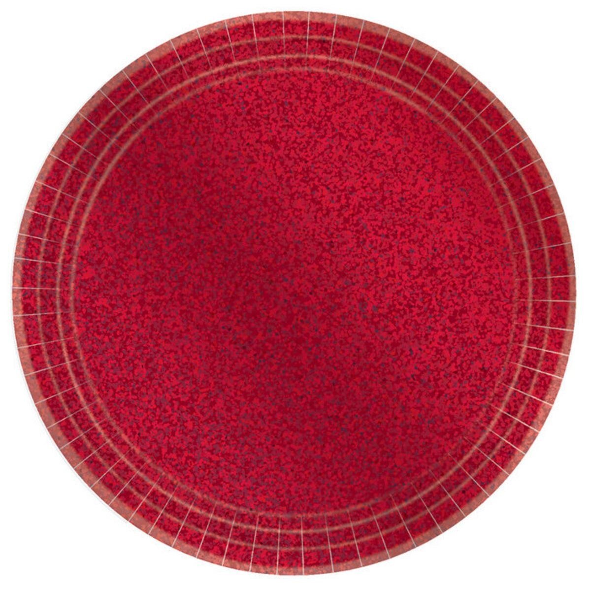 Red Glitter Cake Plates - Stesha Party